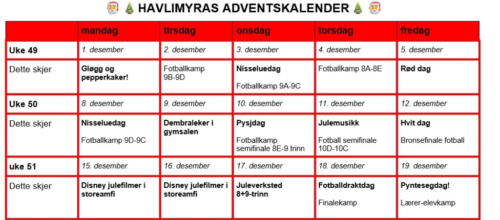 Havlimyras Adventskalender